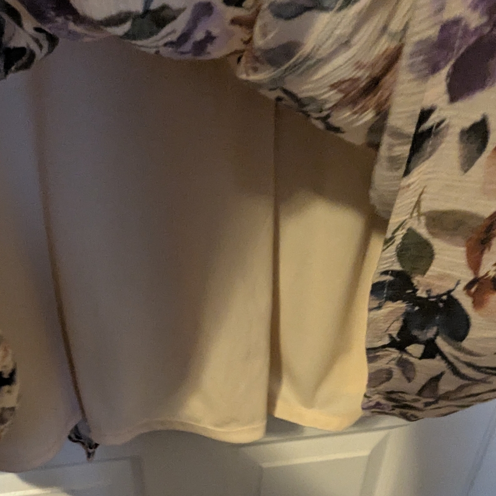 Torrid Mini Gauze Lace Up Skater Dress In Cream Floral - Picture 9 of 10